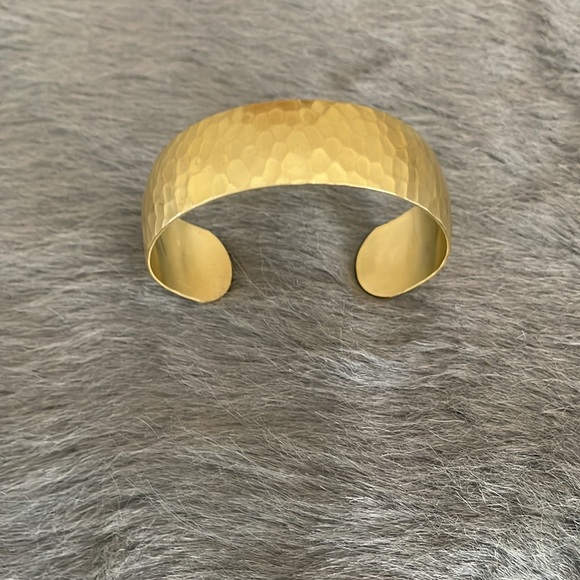Gold Hammered Cuff - Picture 6 of 7